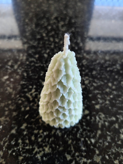 Snow Cabin Christmas Tree Candle