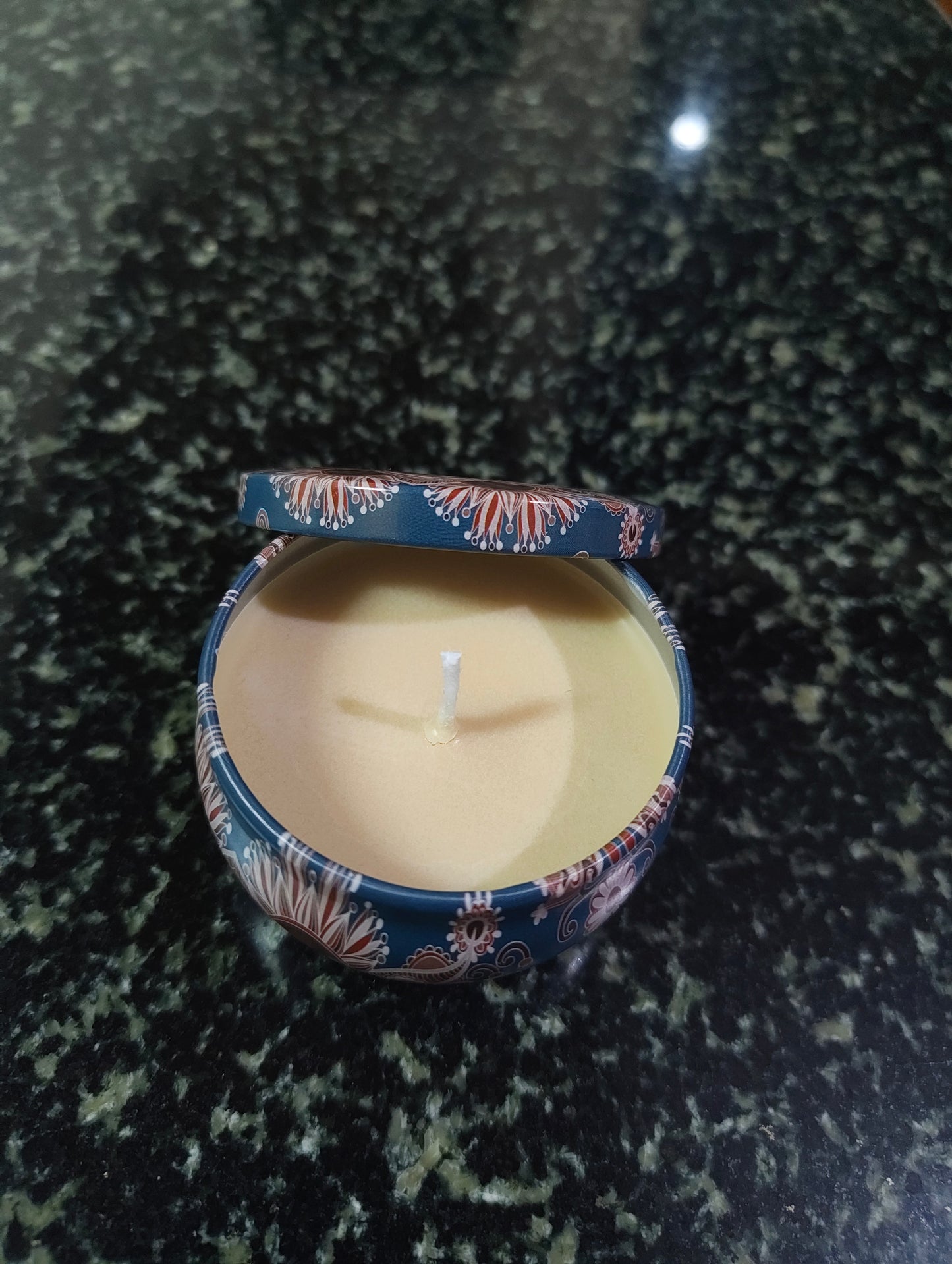 Evergreen Breeze Mandala Tin Candle