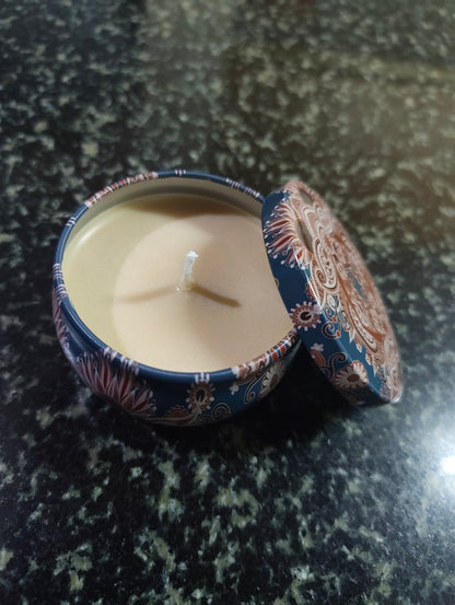 Evergreen Breeze Mandala Tin Candle