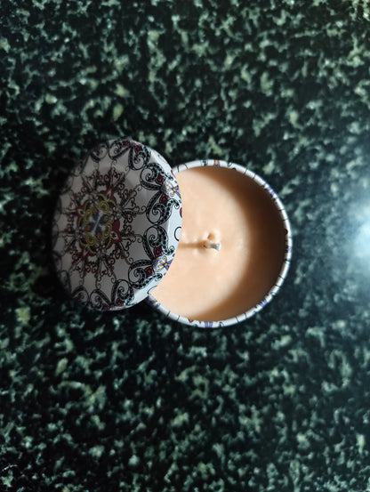 Sticky Toffee Noel Mandala Tin Candle