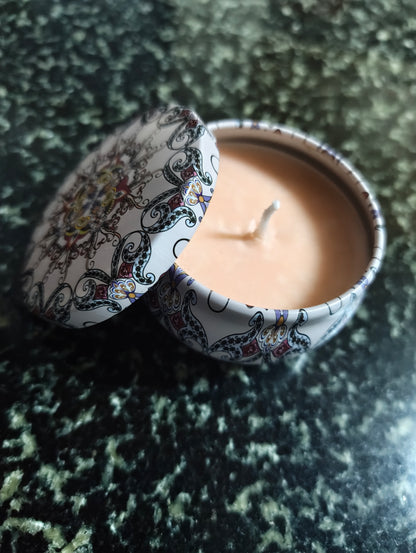 Sticky Toffee Noel Mandala Tin Candle