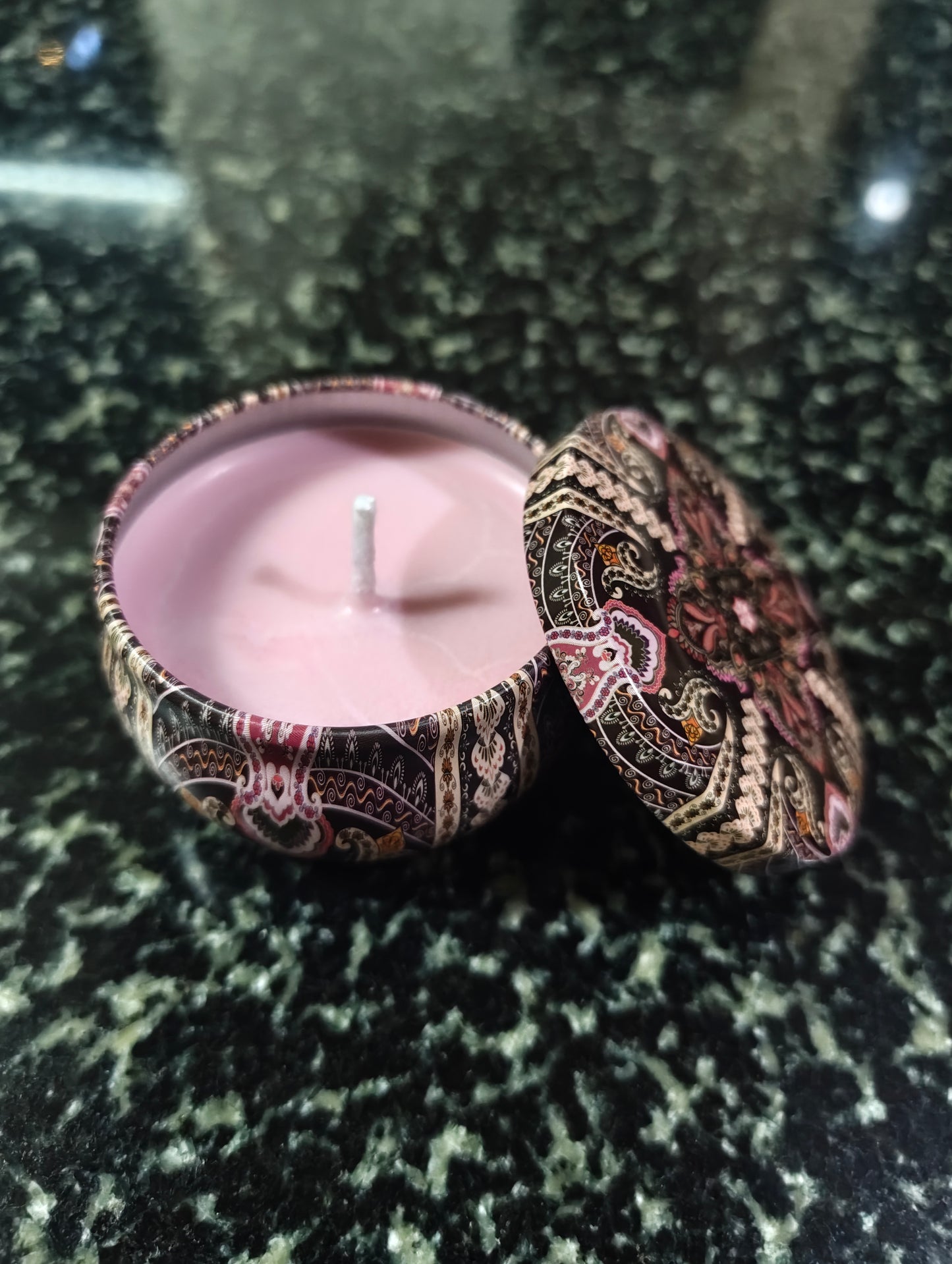 Winter Woods Mandala Tin Candle