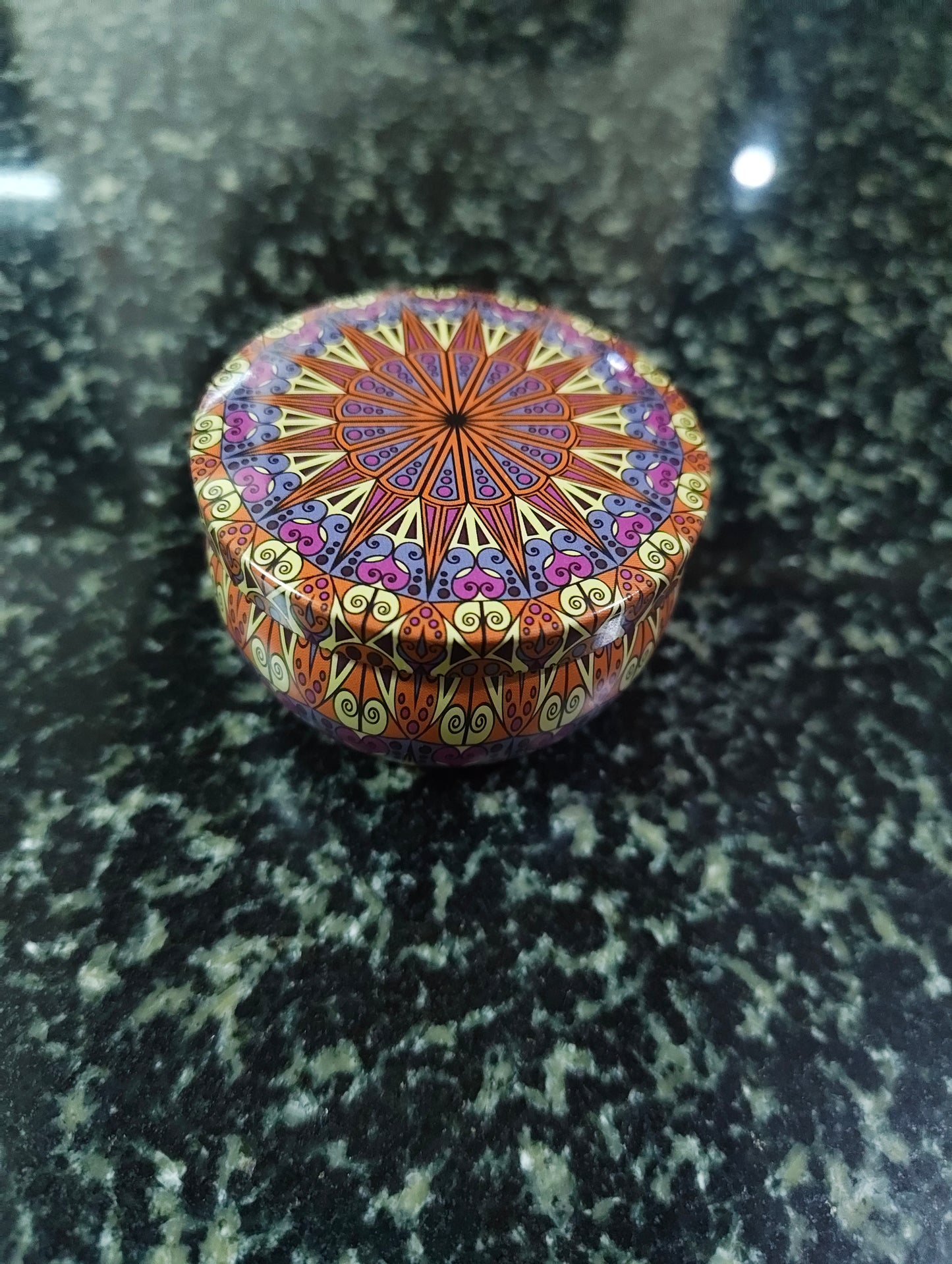 Royal Ember Mandala Tin Candle