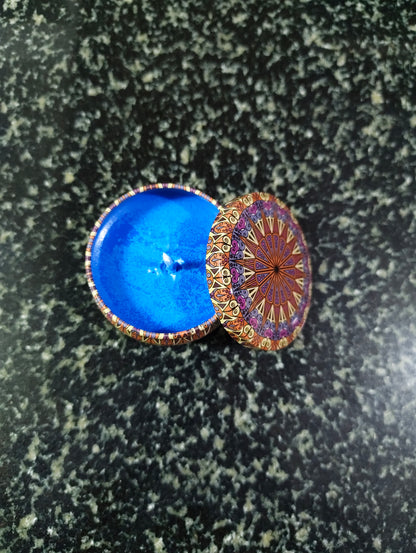 Royal Ember Mandala Tin Candle