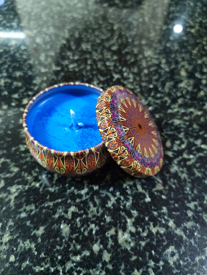 Royal Ember Mandala Tin Candle