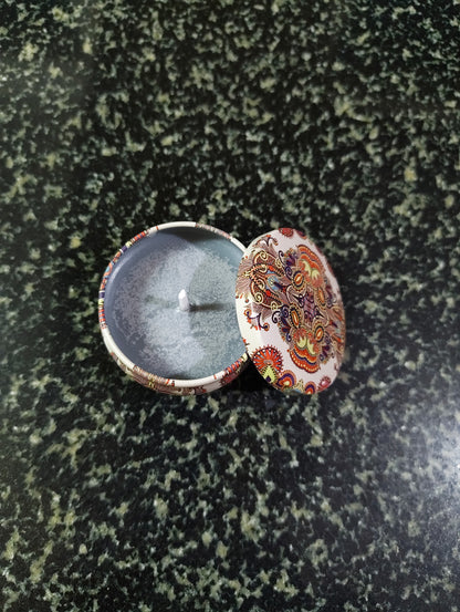 Warm Sanctuary Mandala Tin Candle