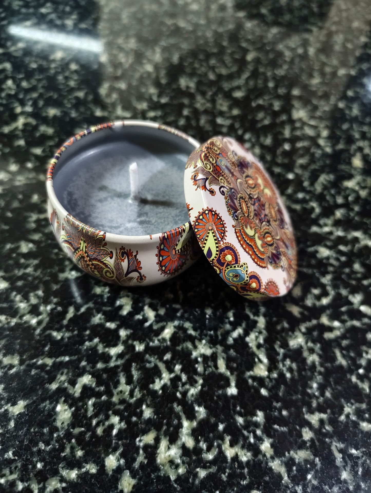 Warm Sanctuary Mandala Tin Candle