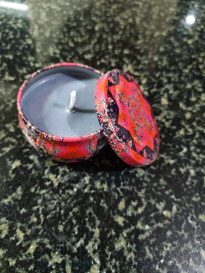 Desert Winter Mandala Tin Candle