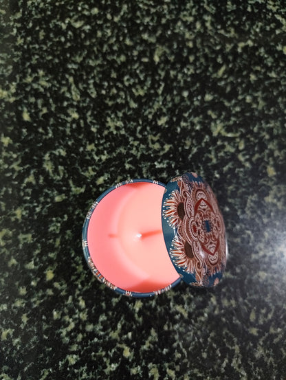 Spiced Clementine Mandala Tin Candle