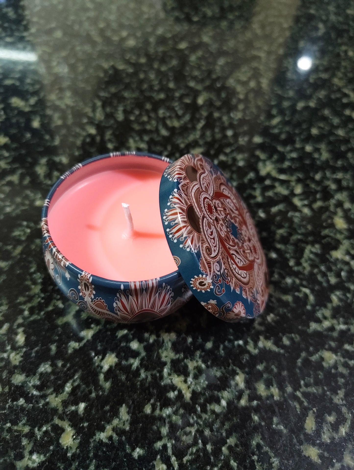 Spiced Clementine Mandala Tin Candle