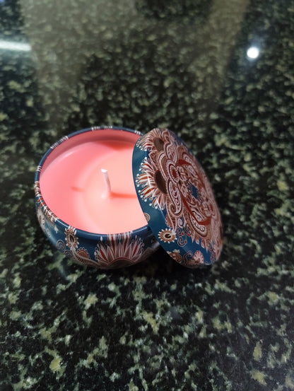 Spiced Clementine Mandala Tin Candle