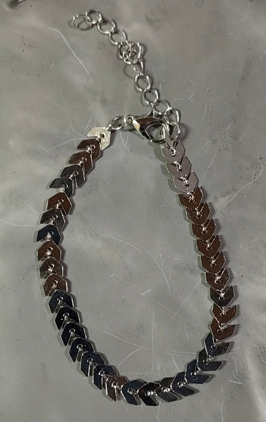 Silver Leaf Bracelet