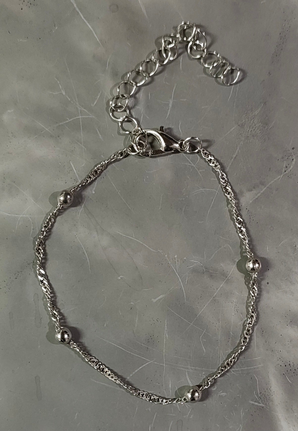 Silver Ball Chain Bracelet