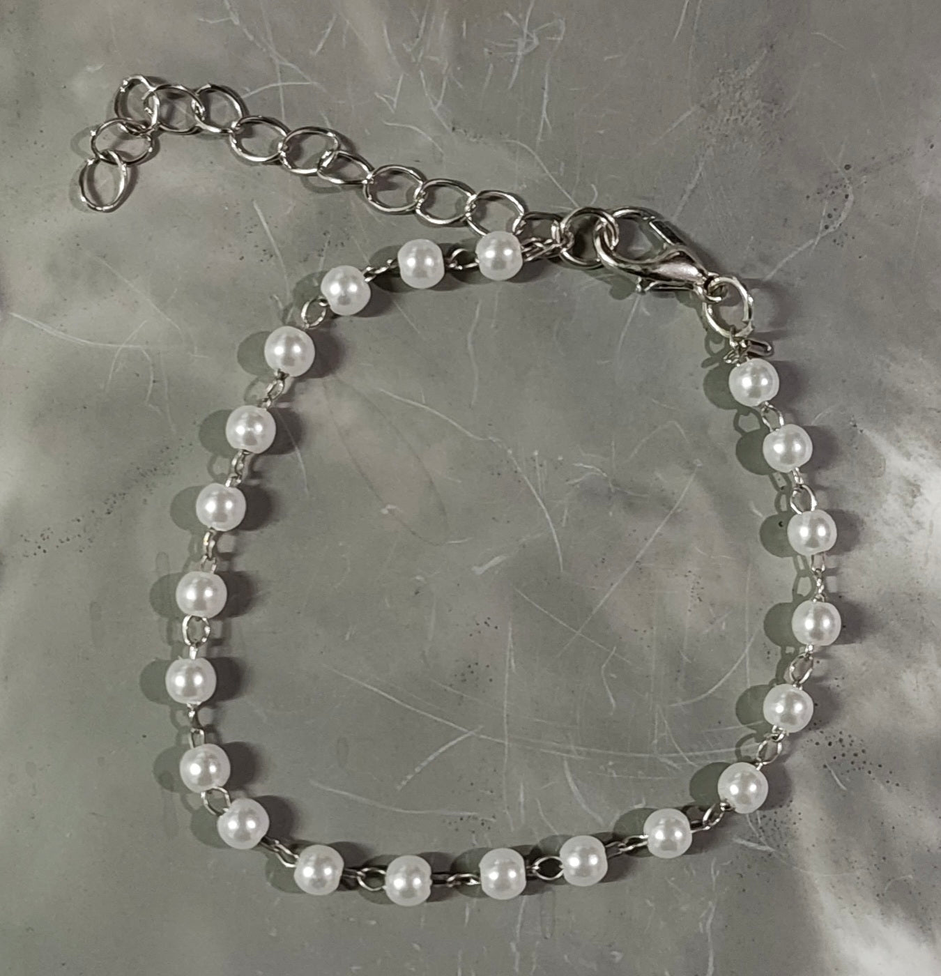 Silver Pearl Bracelet