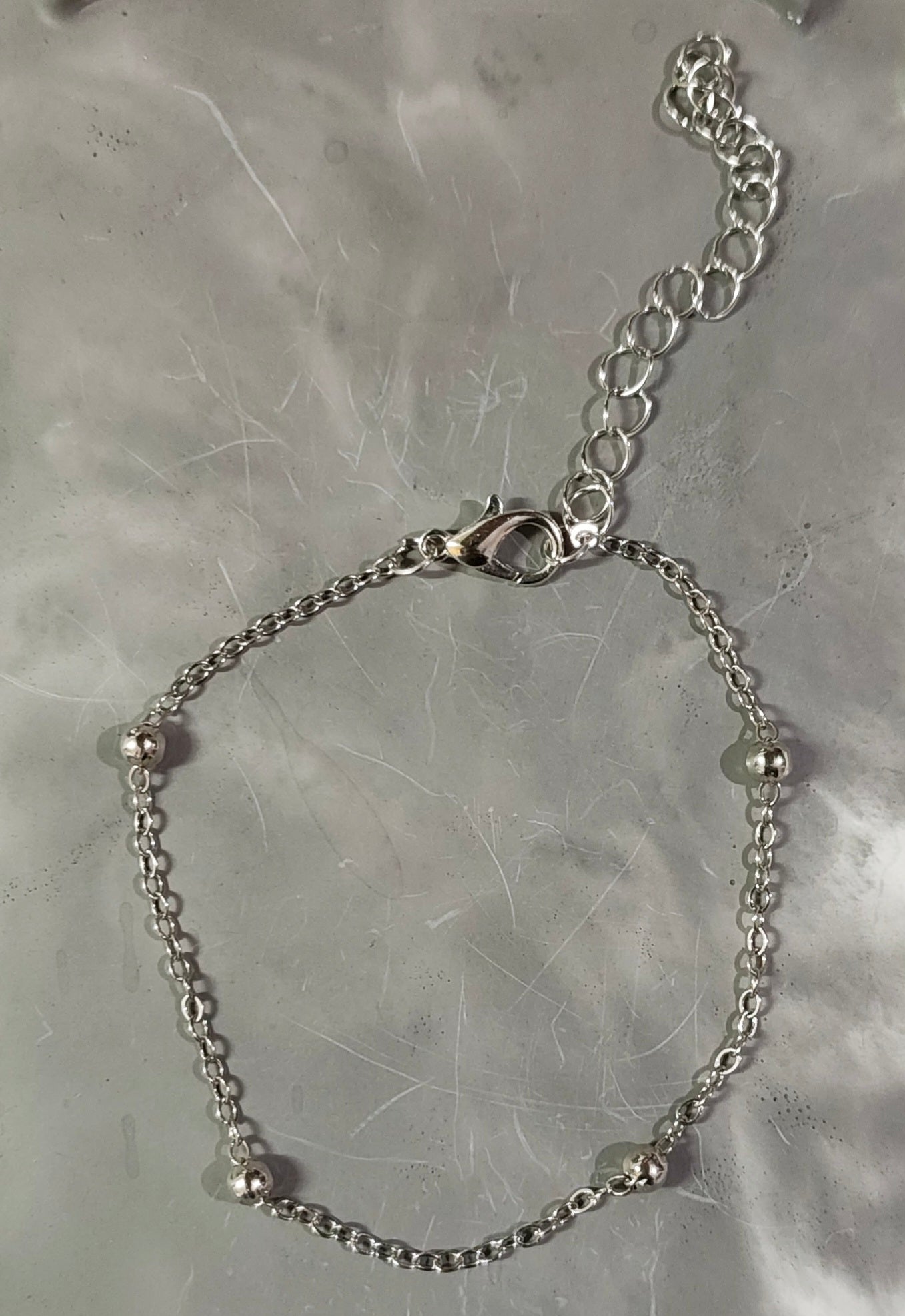 Silver Ball Chain Bracelet