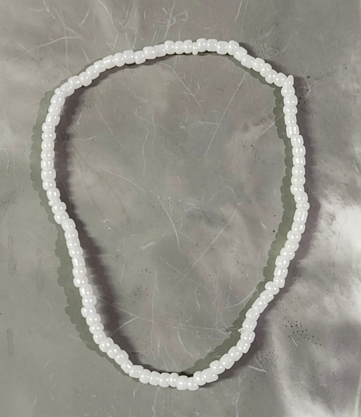 White Bead Bracelet