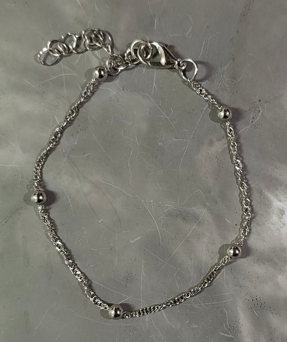 Silver Ball Chain Bracelet