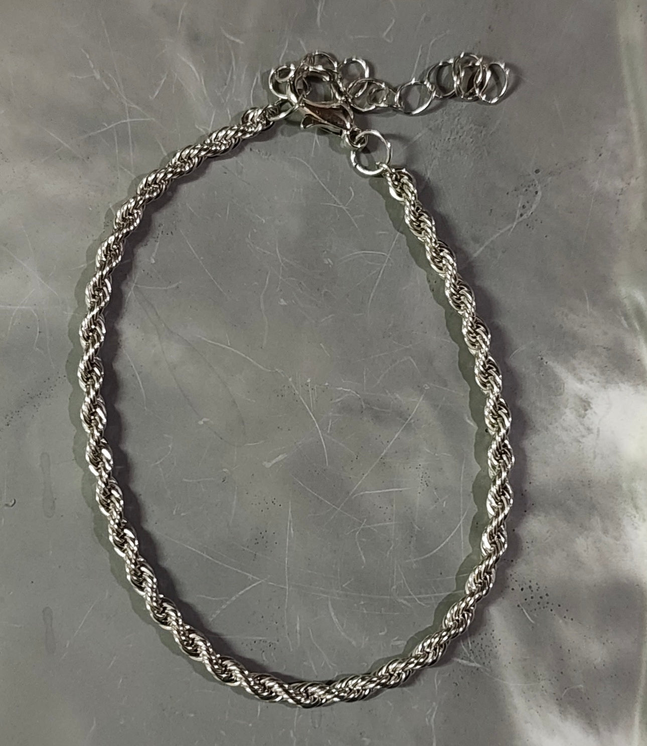 Silver Rope Bracelet