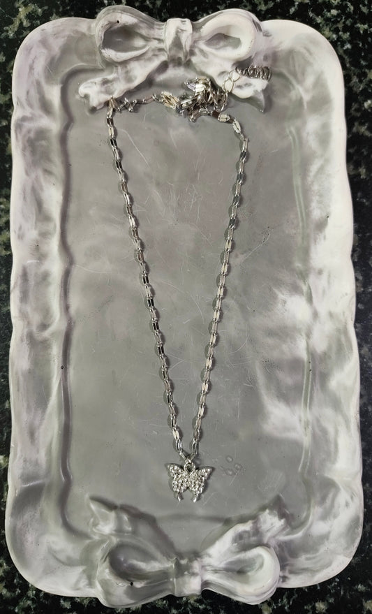 Silver Butterfly Necklace