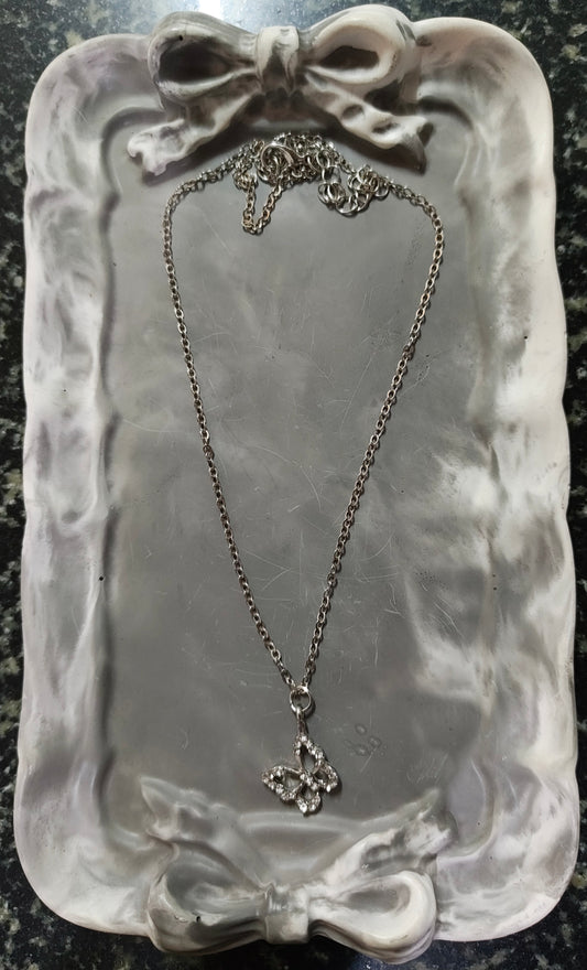 Silver Butterfly Necklace