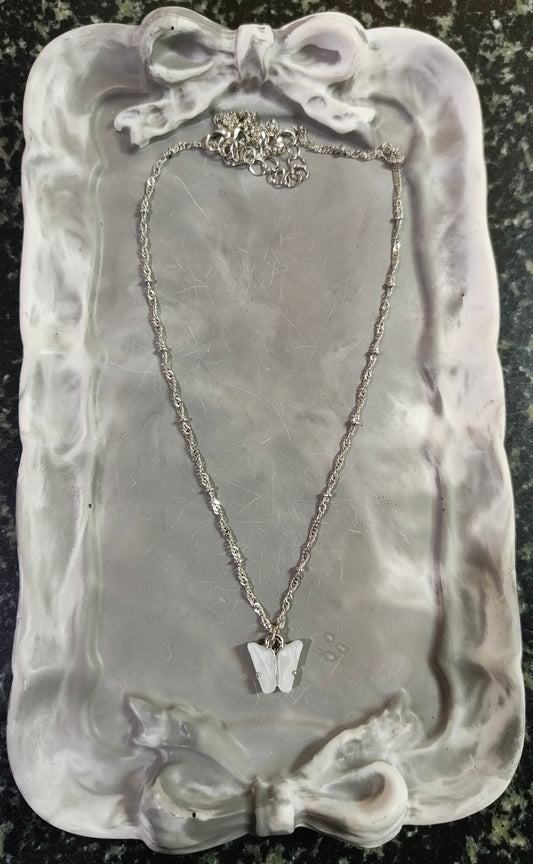 Silver Butterfly Necklace