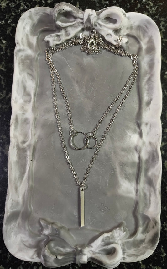 Silver Double Layered Necklace