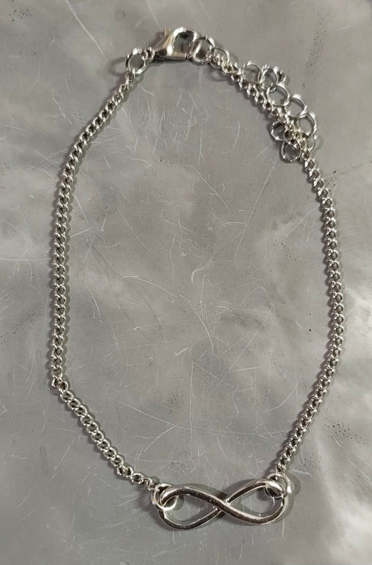 Silver Infinity Anklet