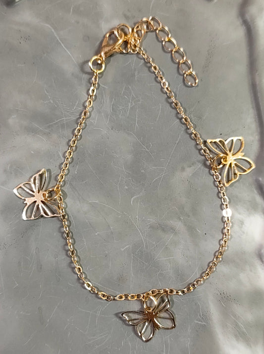 Golden Butterfly Anklet