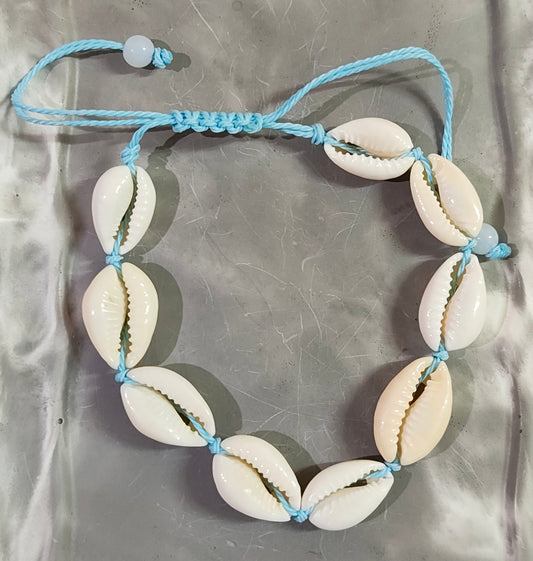 Blue Shell Anklet