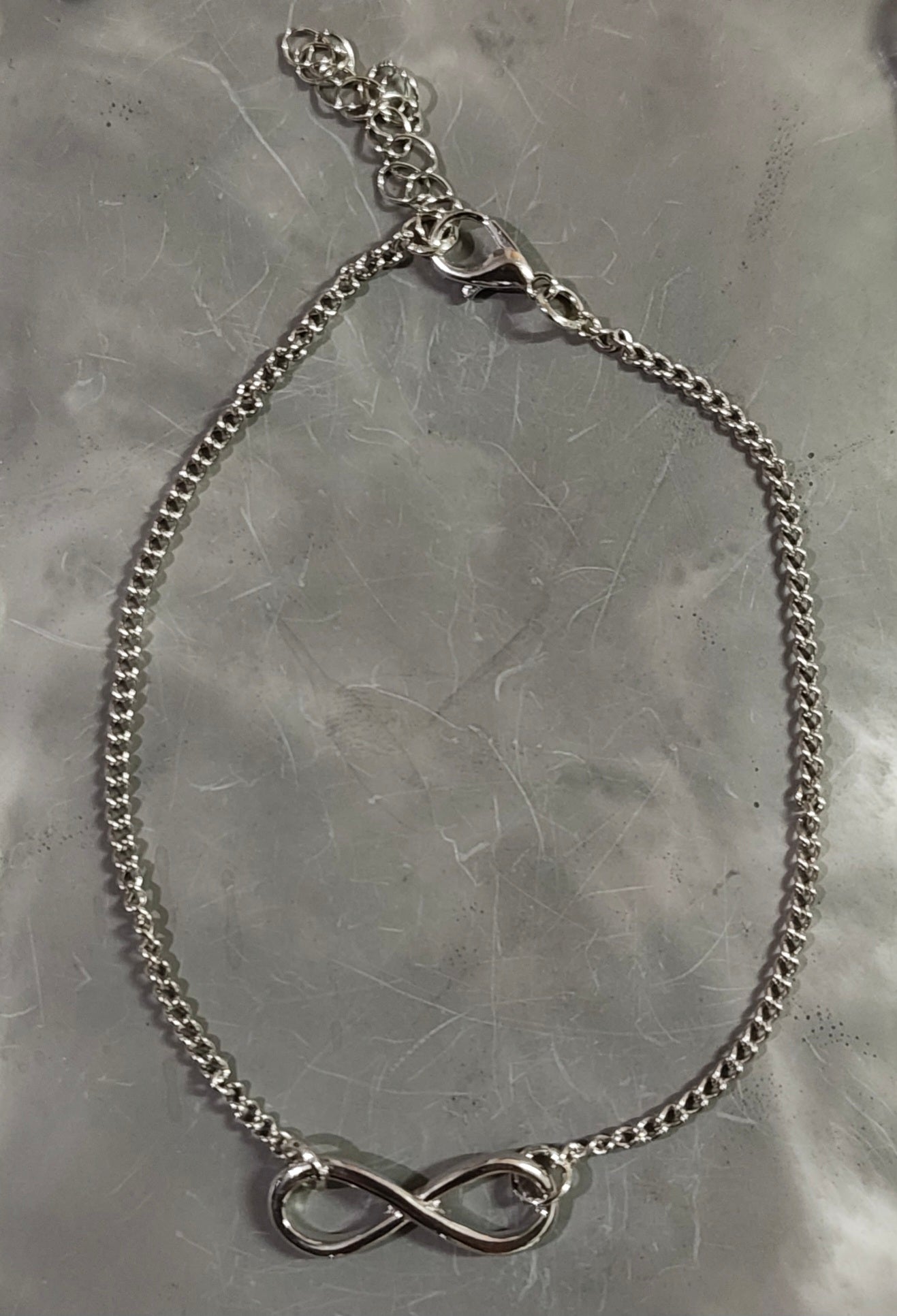 Silver Infinity Anklet