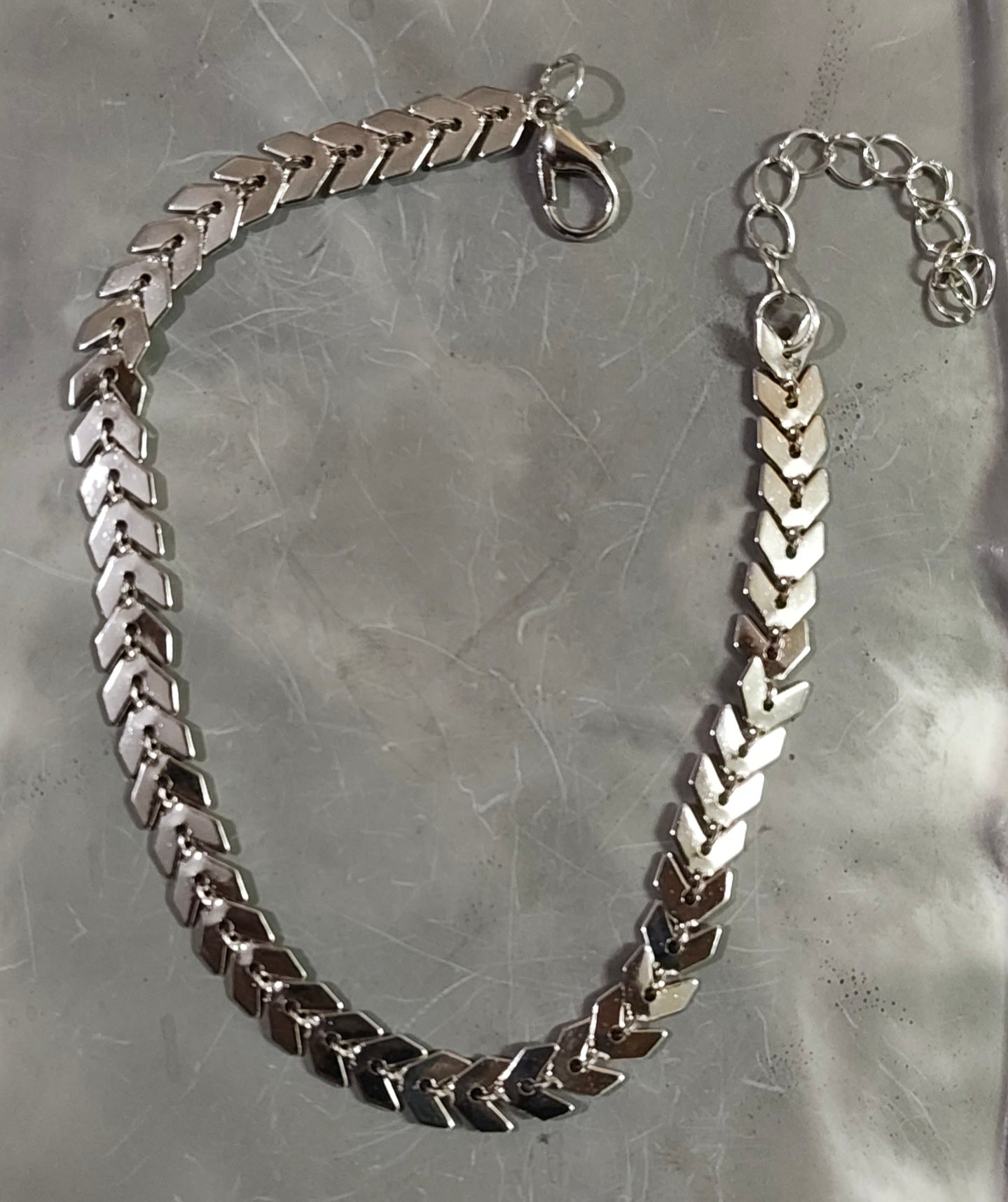 Silver Leaf Anklet