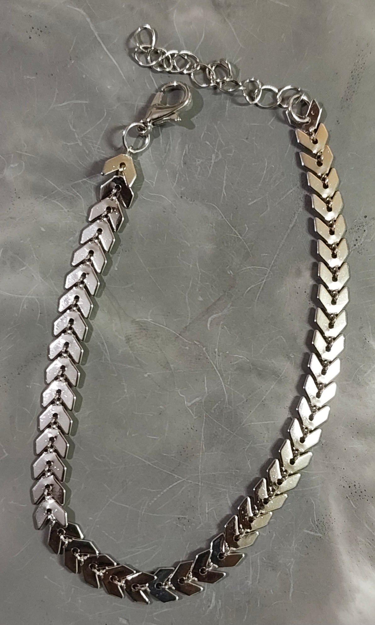 Silver Leaf Anklet