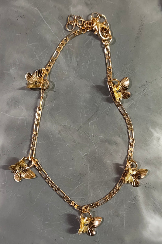 Golden Butterfly Anklet