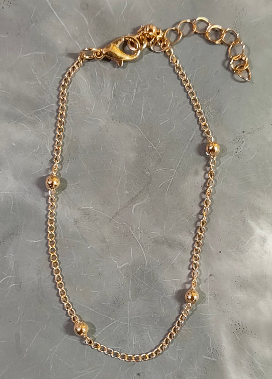 Golden Ball Chain Anklet