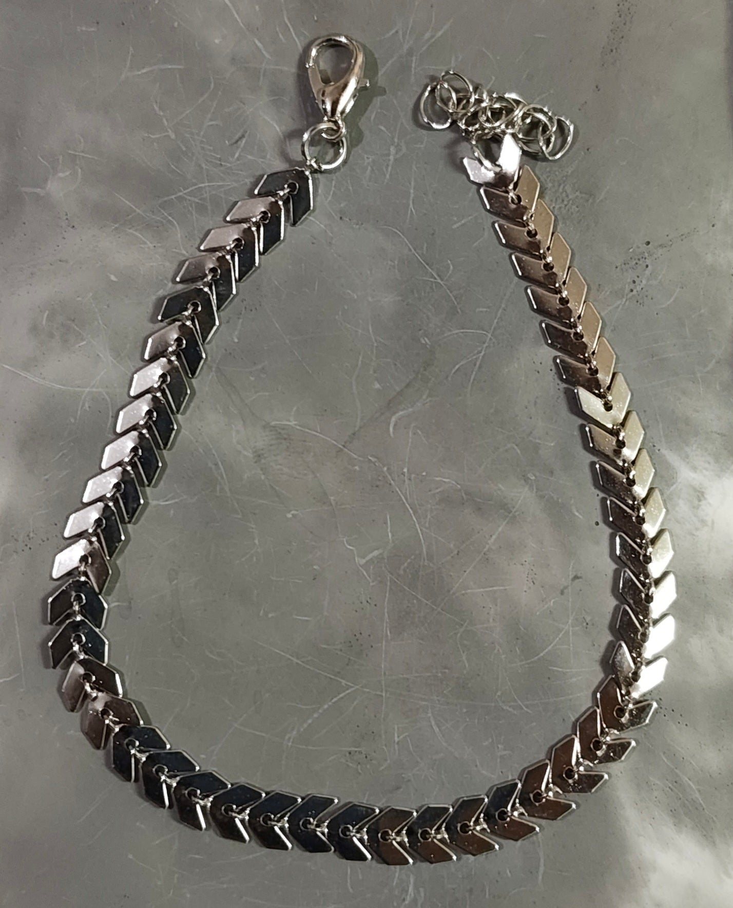 Silver Leaf Anklet
