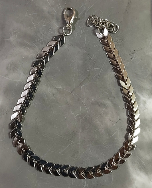 Silver Leaf Anklet