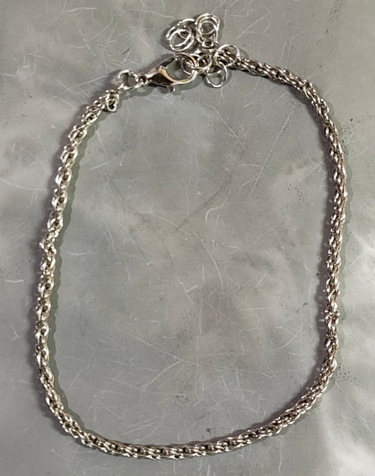 Silver Rope Anklet