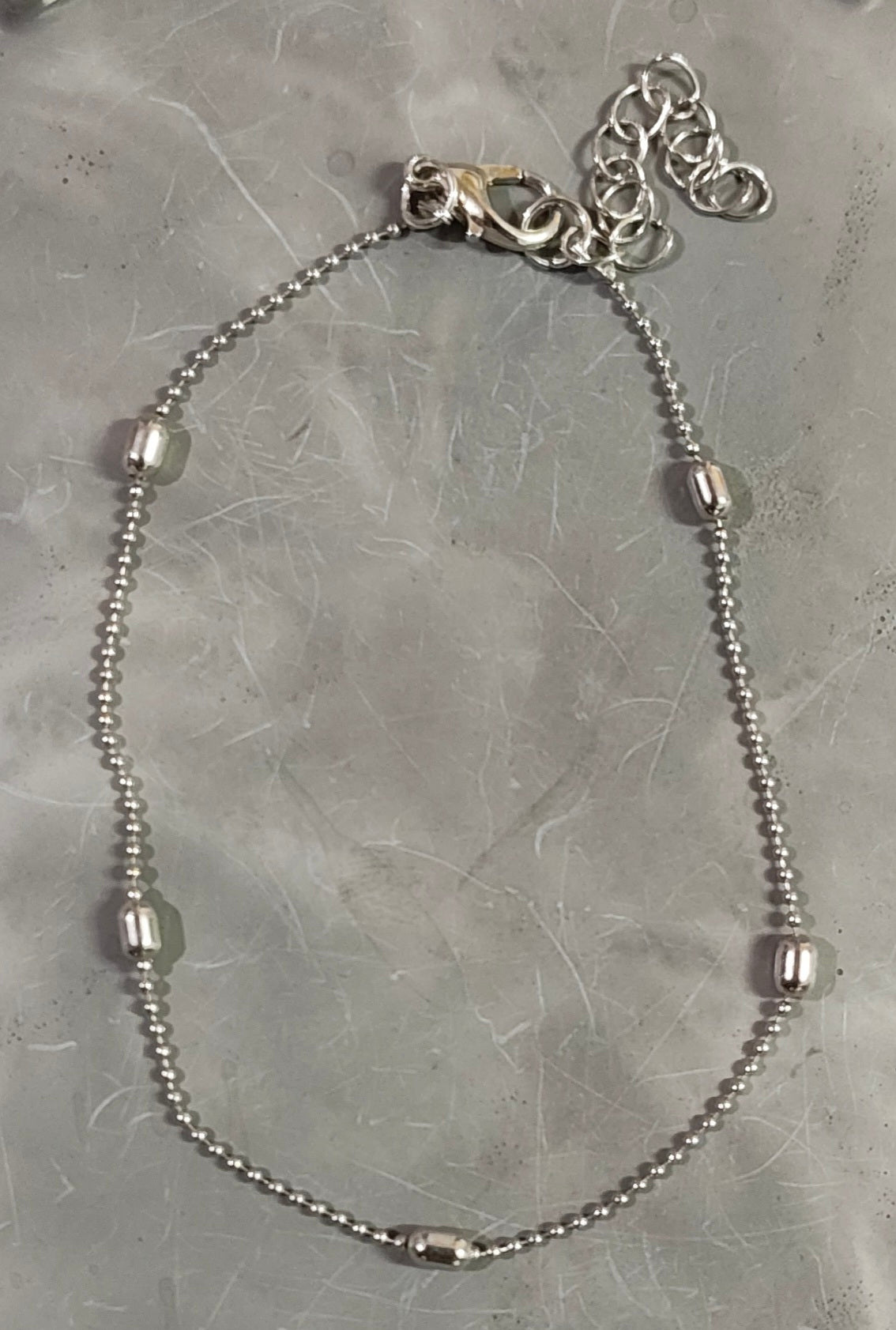 Silver Ball Chain Anklet