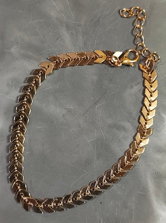 Golden Leaf Anklet