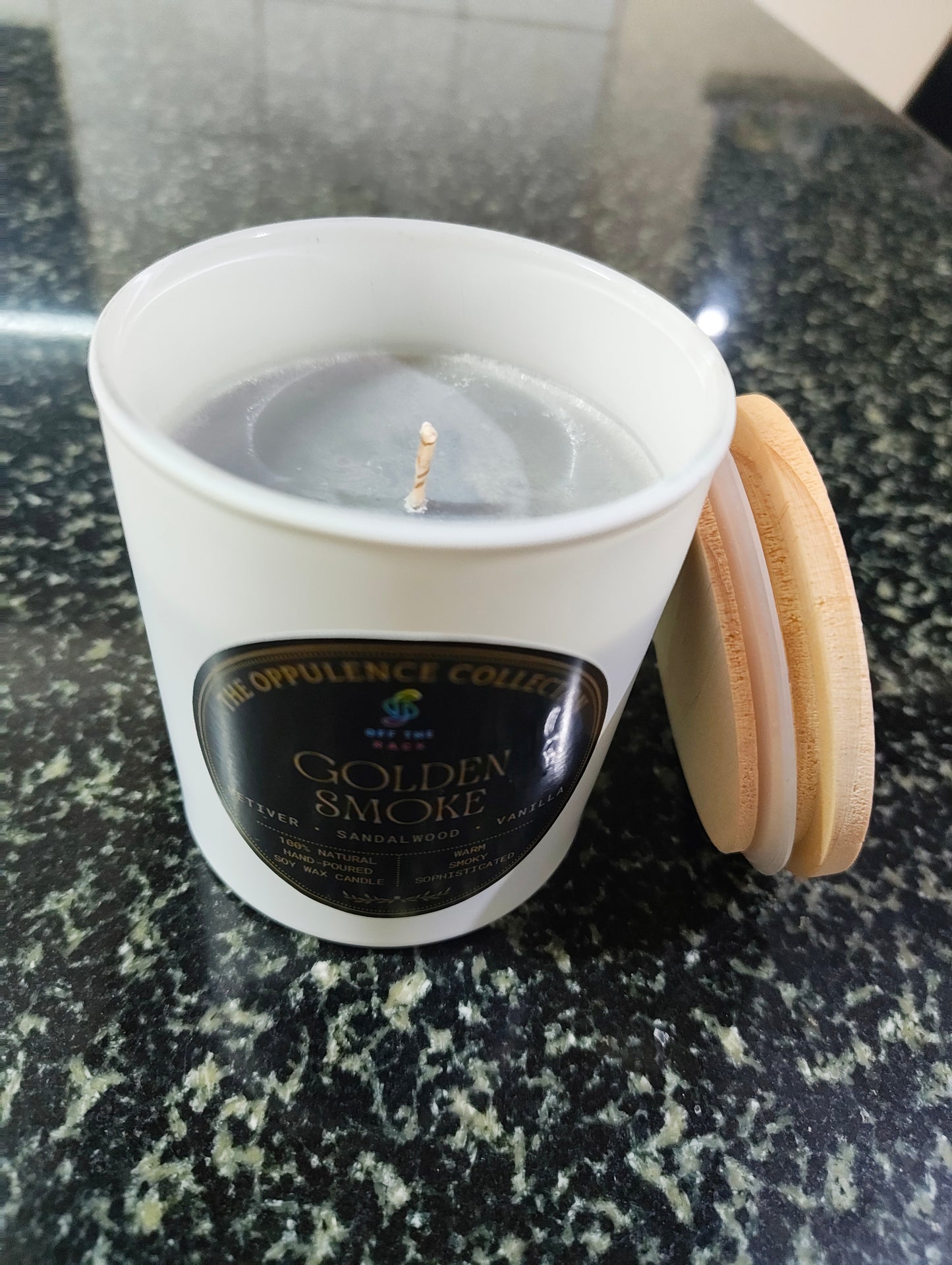 Golden Smoke Jar Candle