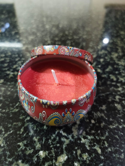 White Orchid Mist Mandala Tin Candle