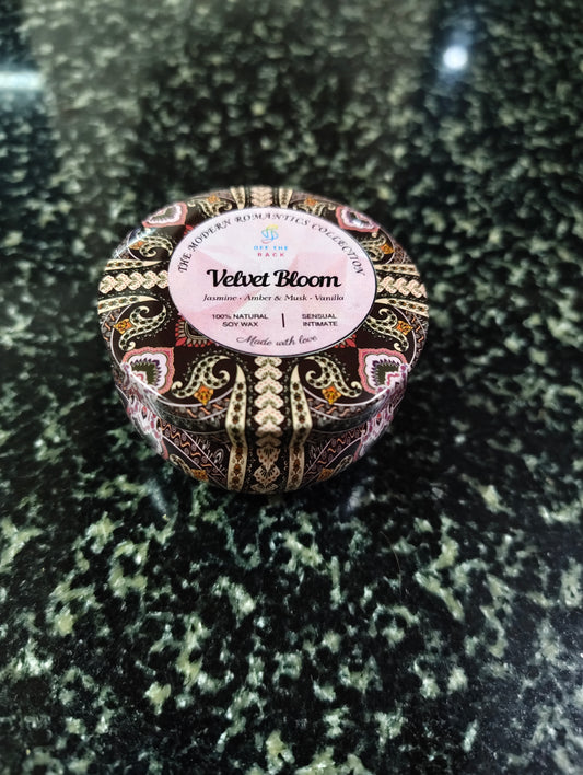 Velvet Bloom Mandala Tin Candle