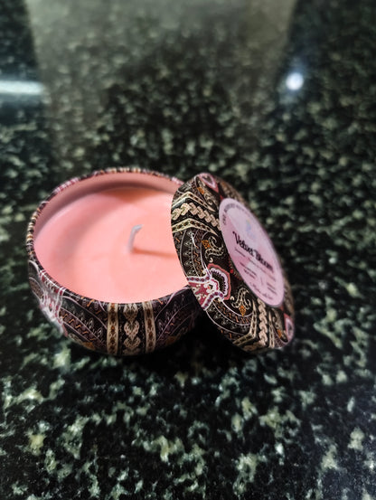 Velvet Bloom Mandala Tin Candle