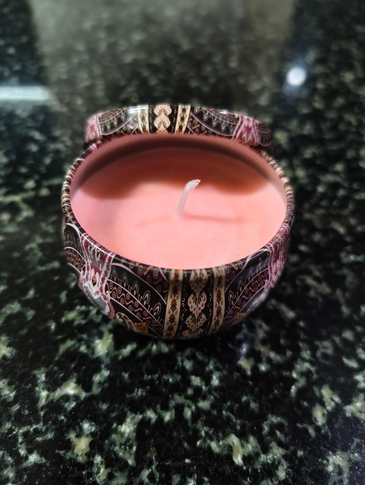 Velvet Bloom Mandala Tin Candle