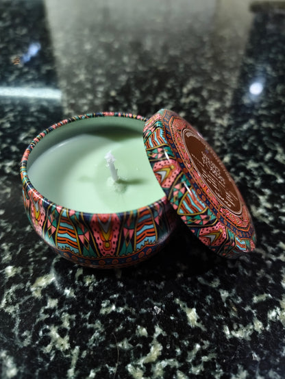 Velvet Forest Mandala Tin Candle