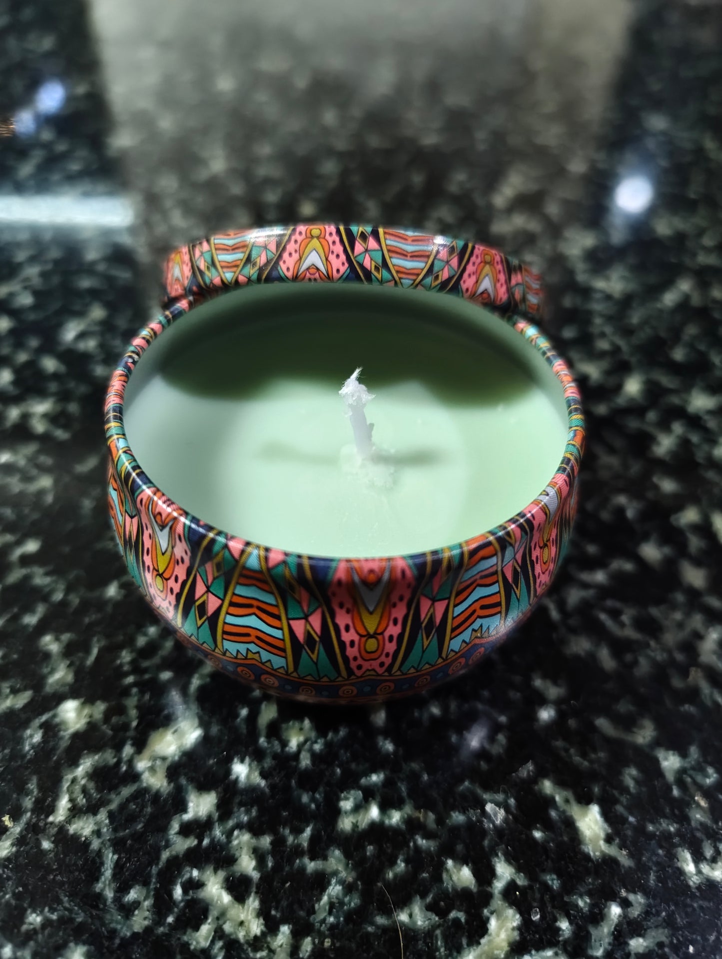 Velvet Forest Mandala Tin Candle