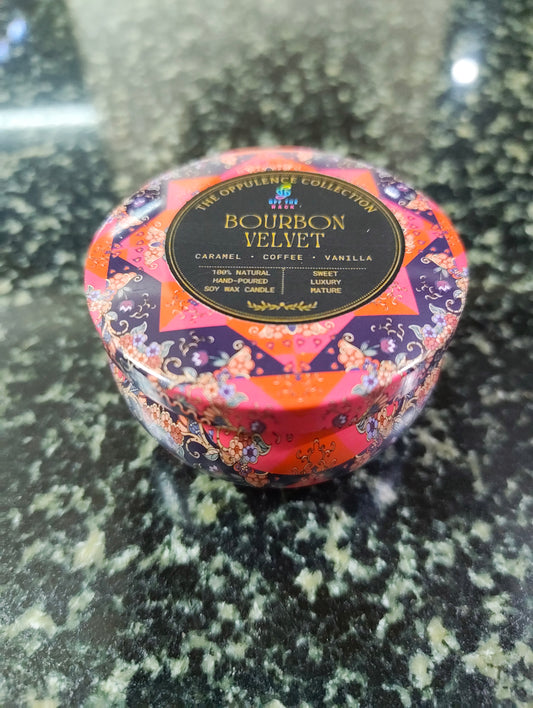 Bourbon Velvet Mandala Tin Candle