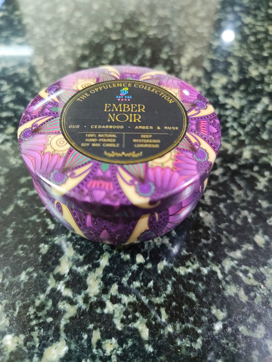 Ember Noir Mandala Tin Candle