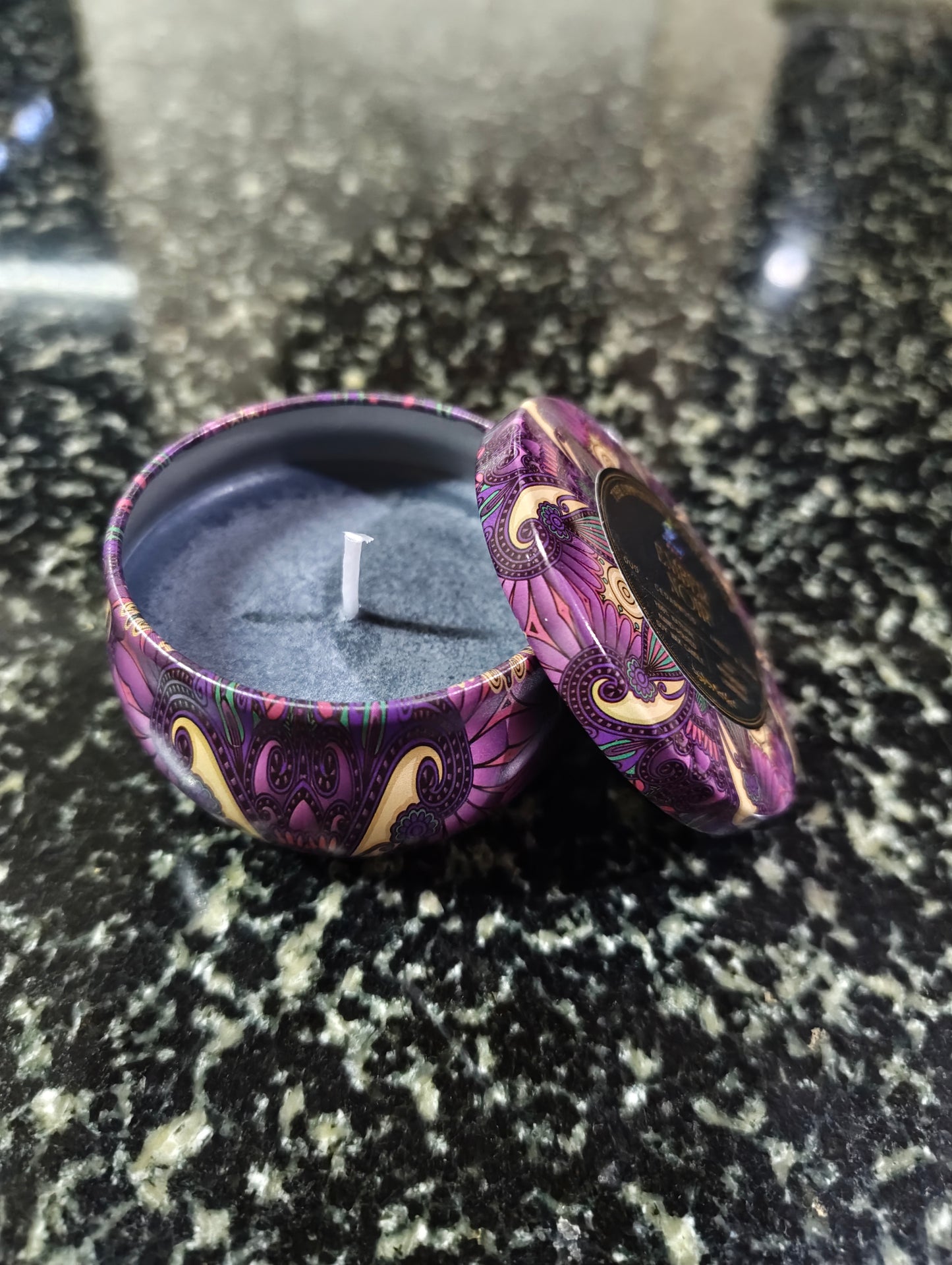 Ember Noir Mandala Tin Candle