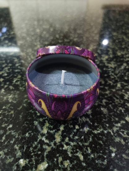 Ember Noir Mandala Tin Candle